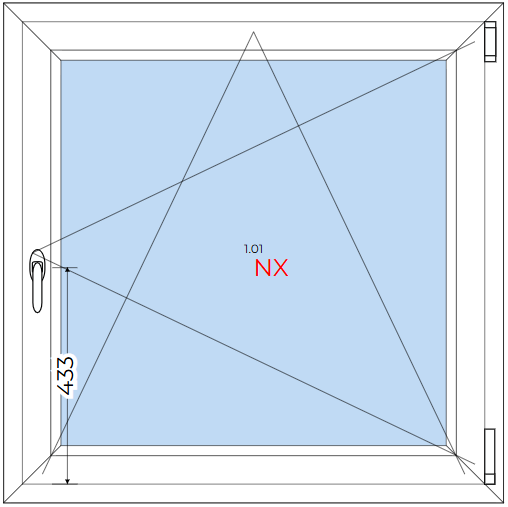 PVC-Dreh-Kipp-Fenster